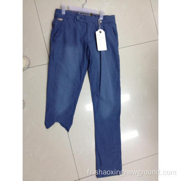 Pantalon homme en coton bleu de haute qualité